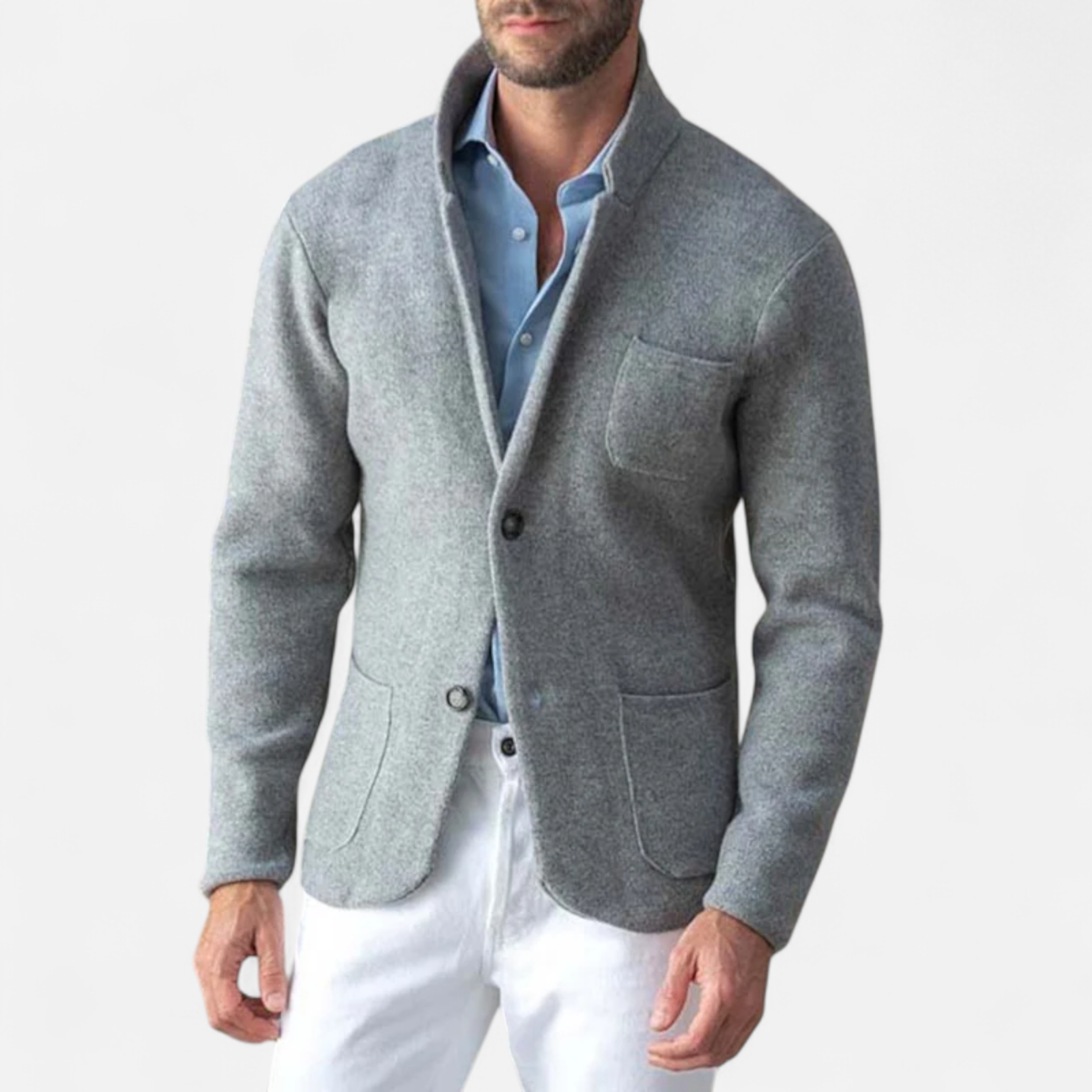 Men's Vintage Wool Stand-Collar Jacket