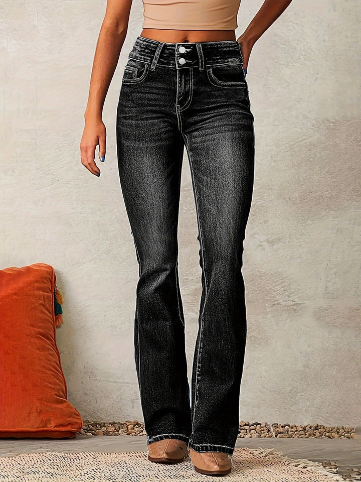 Pantalones acampanados de talle alto