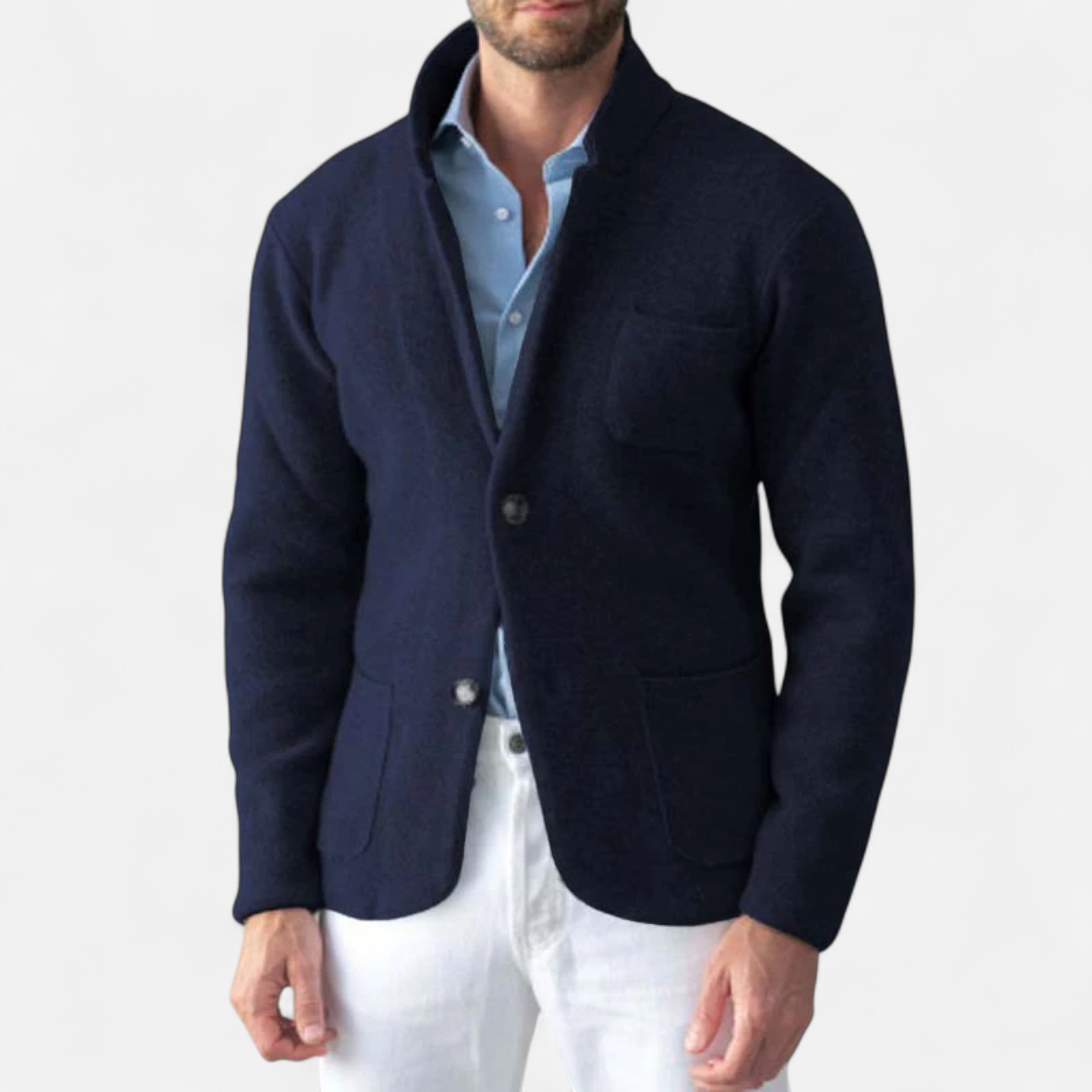 Men's Vintage Wool Stand-Collar Jacket