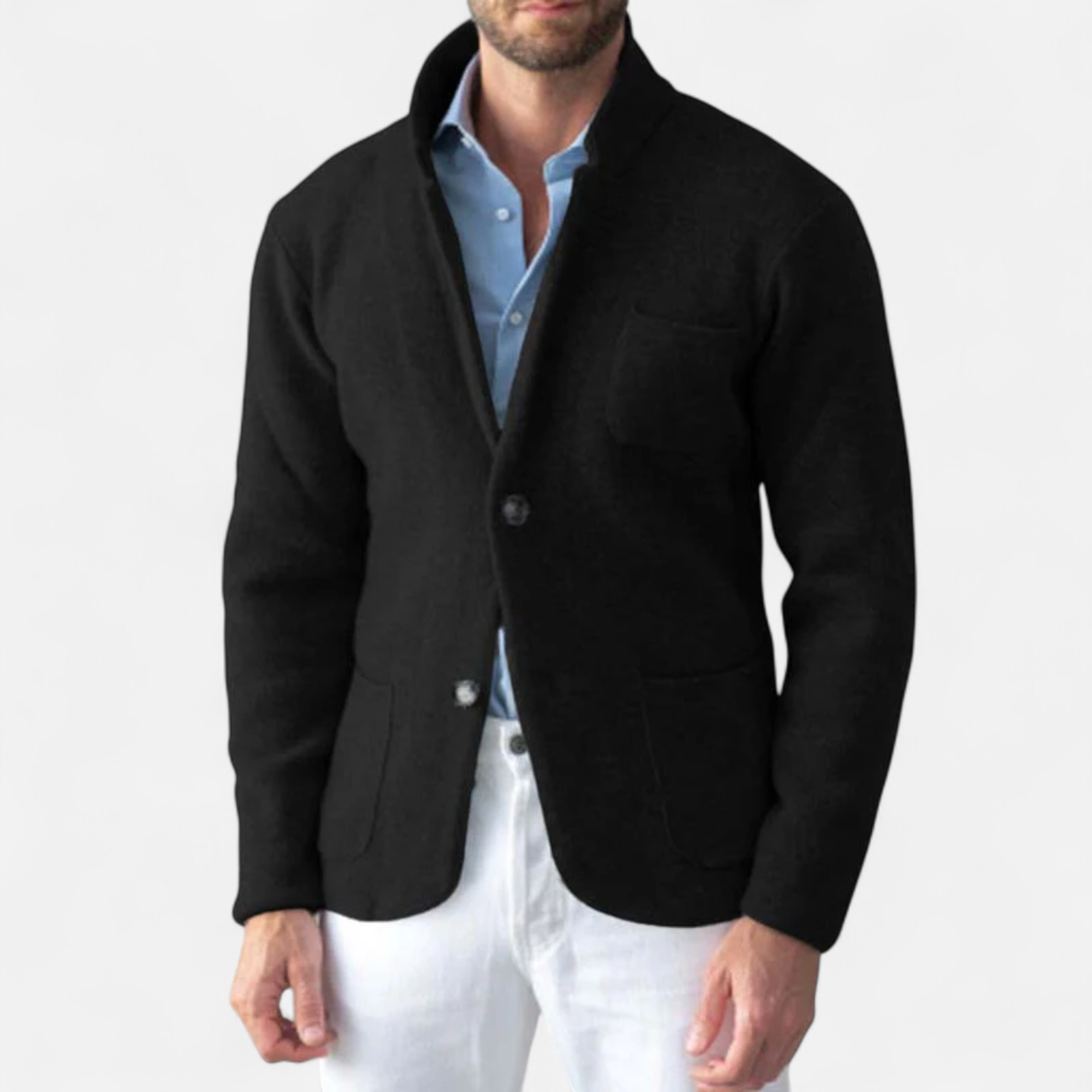 Men's Vintage Wool Stand-Collar Jacket
