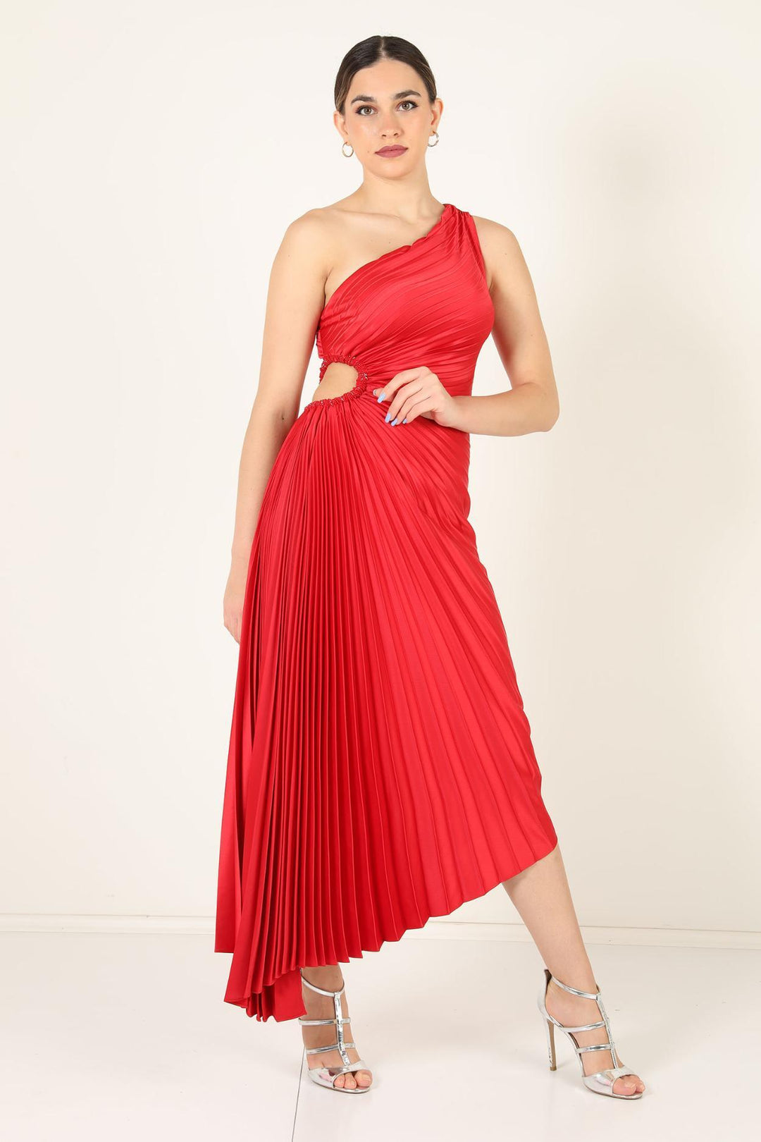 Luxurious Evening Party Asymmetric Maxi Dress for Women