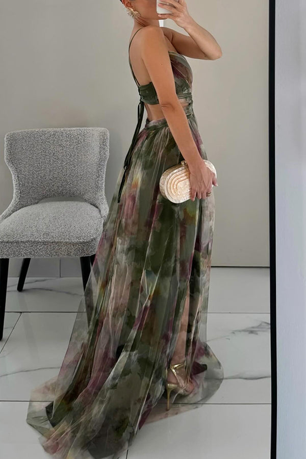 Sukienka maxi w kwiatowy wzór