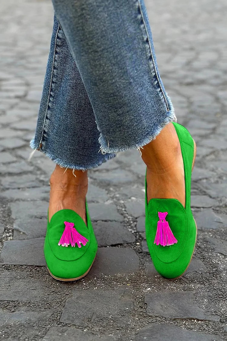 Mocassini casual con nappine