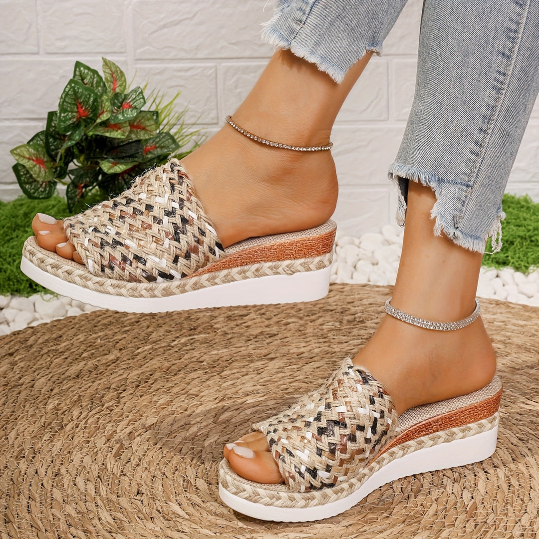 Woven Wedge Sandals