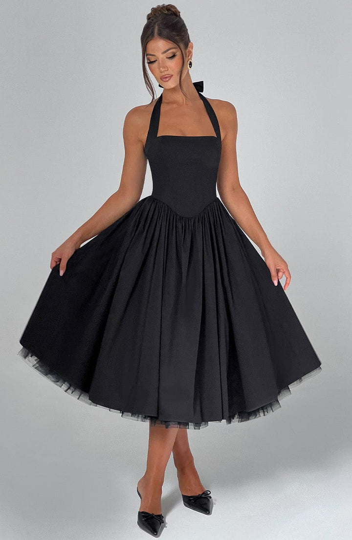 Women's Fashion-forward Halter Wedding Guest Dress