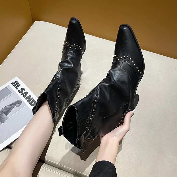 Studded Western Style Boots