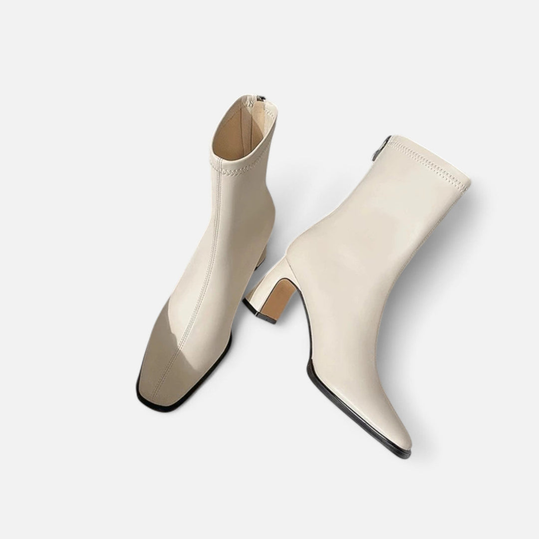 Retro Sturdy Heel Square-Toe Ankle Boots for Women