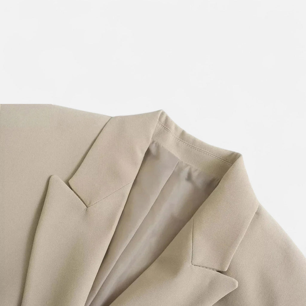 Women Double-Breasted Vintage Blazer Coat