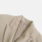 Women Double-Breasted Vintage Blazer Coat