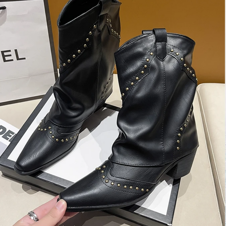 Studded Western Style Boots