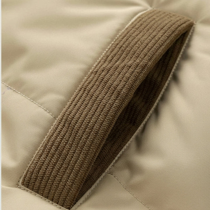 Men’s Stylish Thick Fleece-Lined Winter Jacket with Removable Hood for Cold-Weather