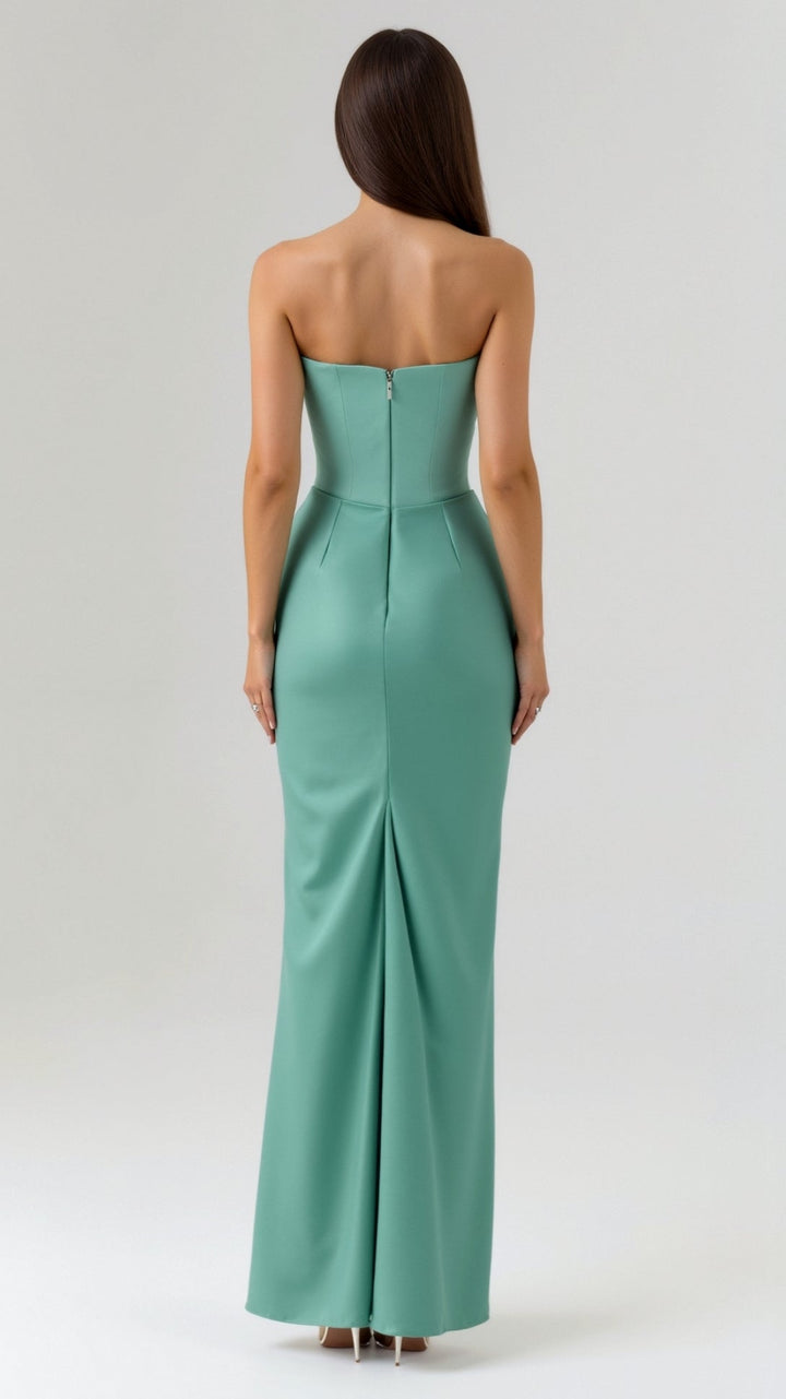 Vestido largo para invitada de boda para mujer, elegante, atemporal y de tacto suave
