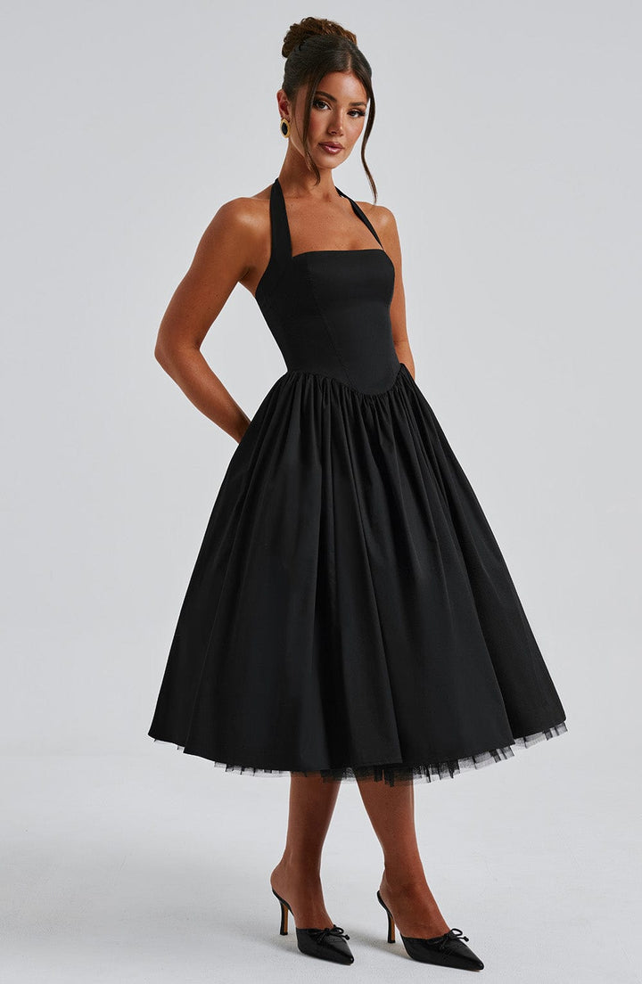 Women's Fashion-forward Halter Wedding Guest Dress
