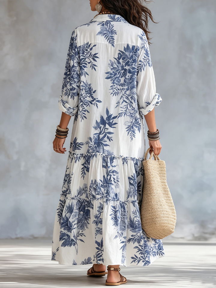 Bohemian Floral Tiered Maxi Dress