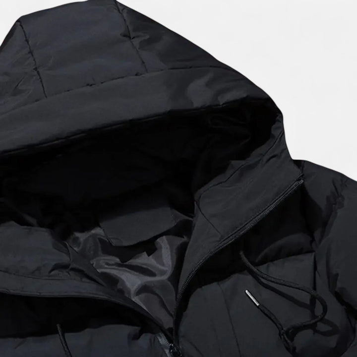 Men’s Timeless Layered Hooded Puffer Jacket for Winter