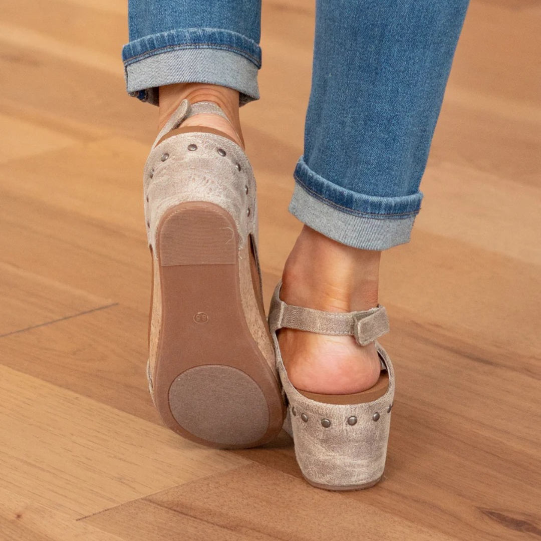 Suede Platform Wedge Sandals