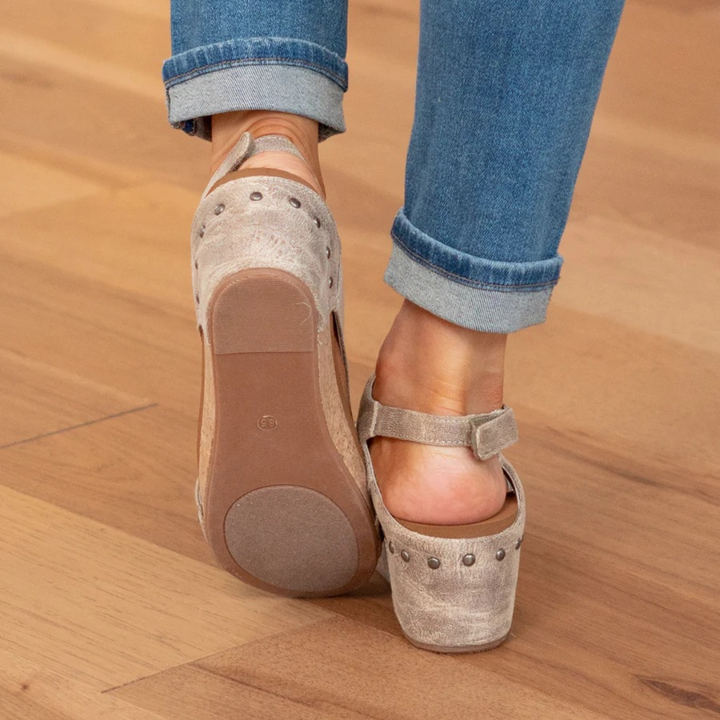 Suede Platform Wedge Sandals