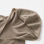 Women's Wool Knitted V-Neck Hoodie