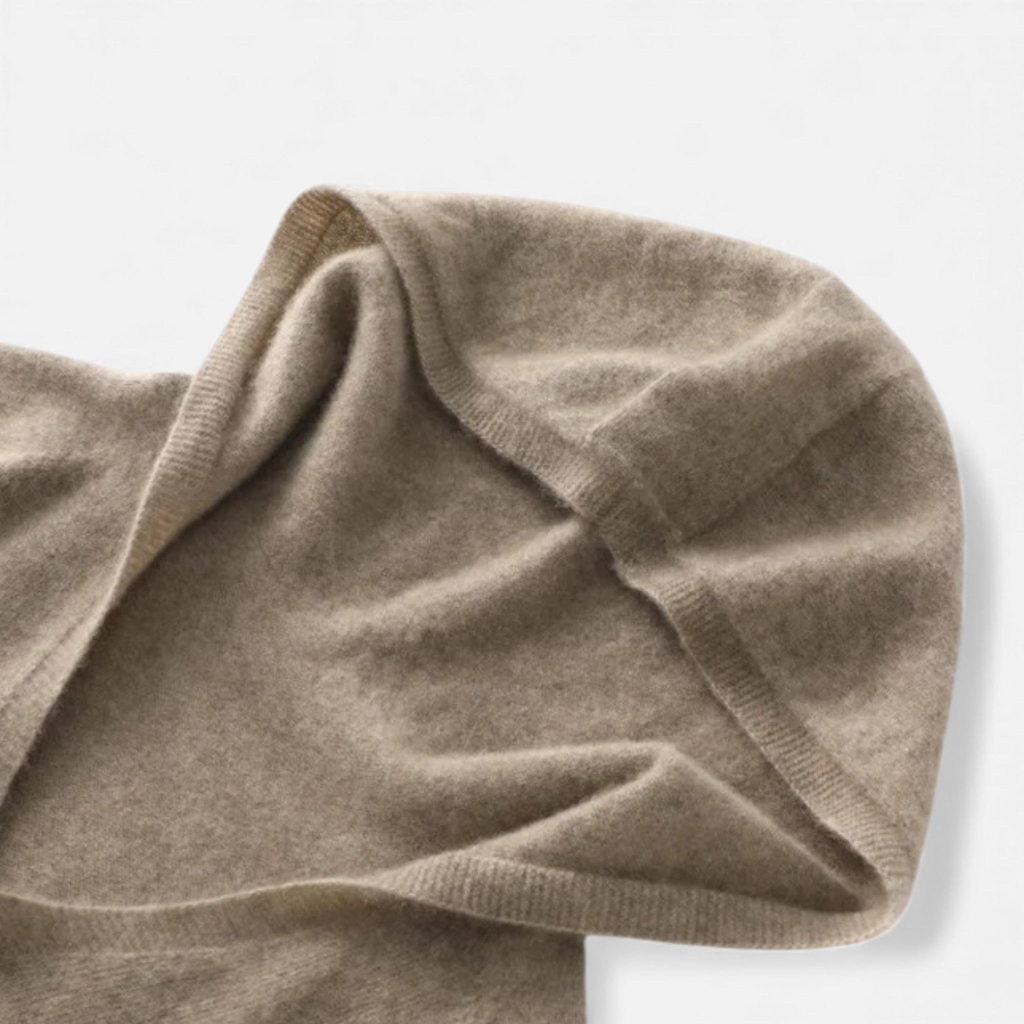 Women's Wool Knitted V-Neck Hoodie