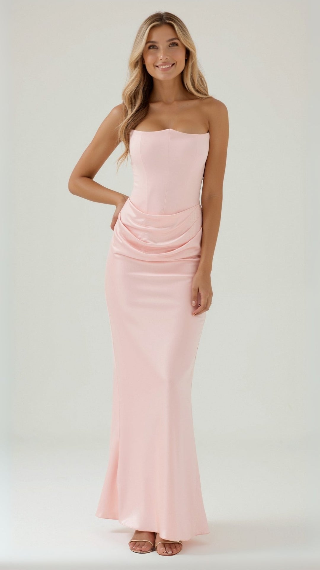 Vestido largo para invitada de boda para mujer, elegante, atemporal y de tacto suave