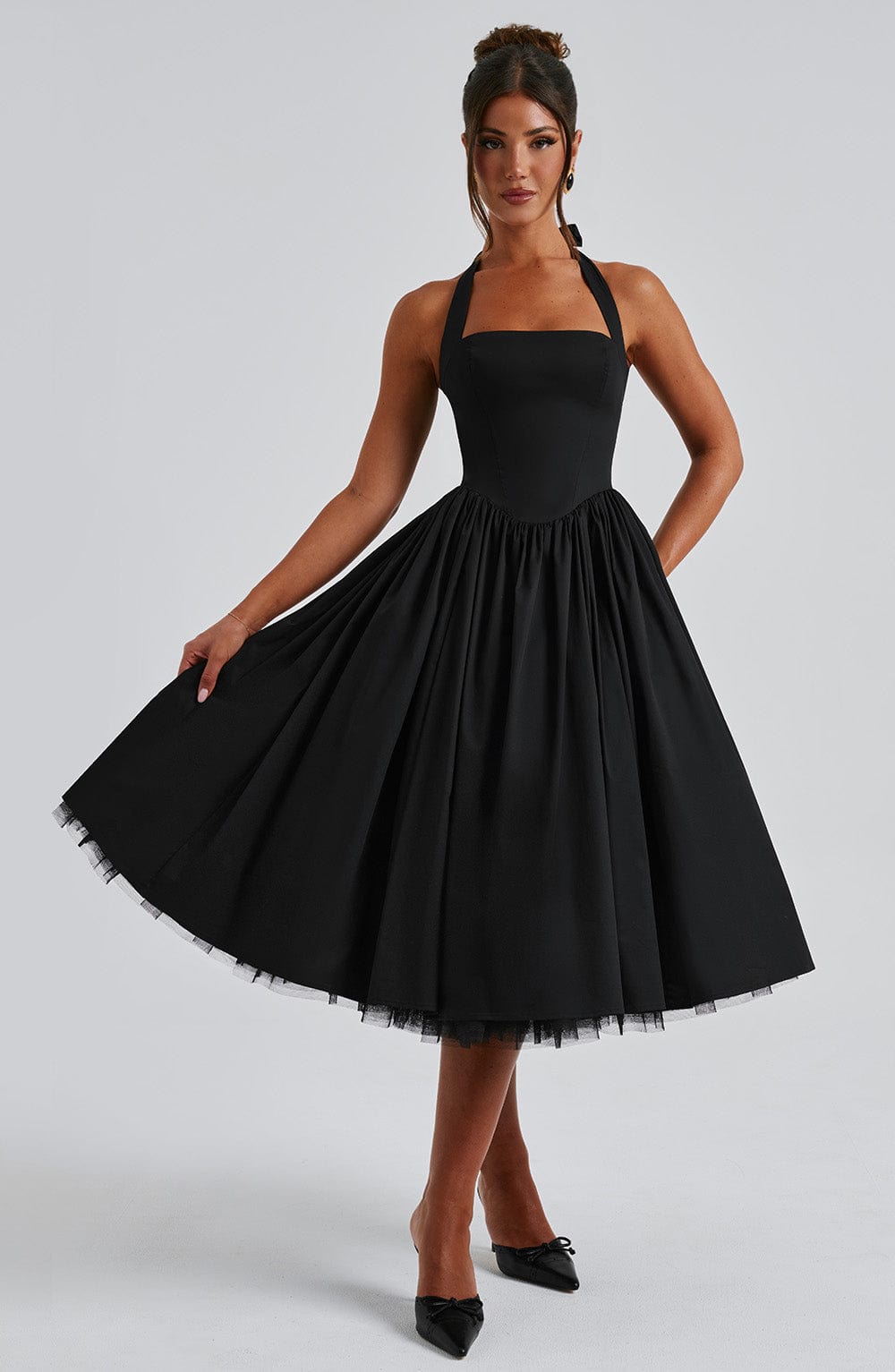 Women's Fashion-forward Halter Wedding Guest Dress