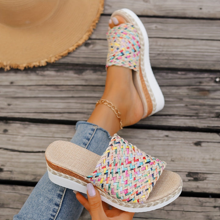 Woven Wedge Sandals