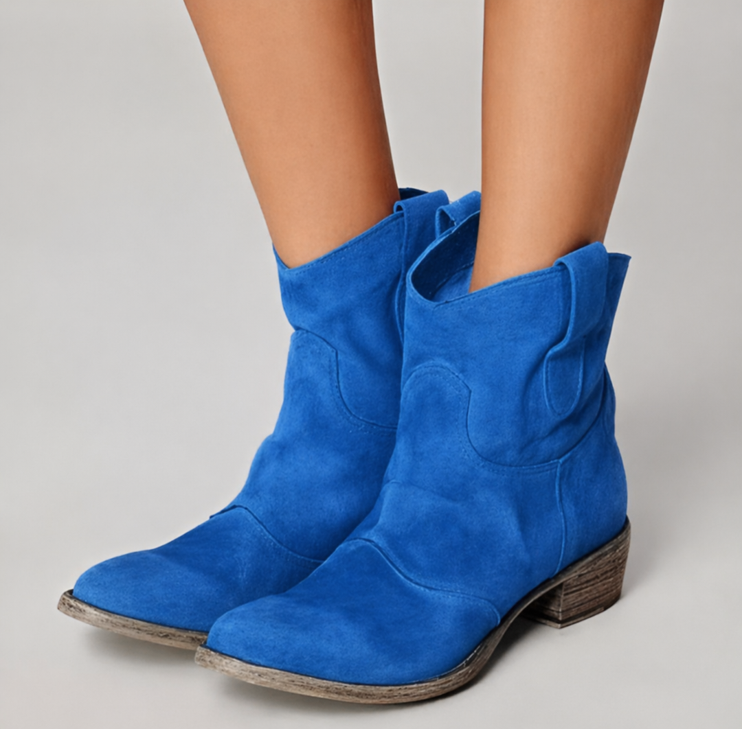 Chic Suede Ankle Boots with Side Zip