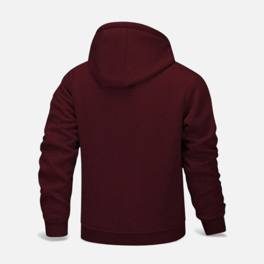 Men's Fleece-Lined Winter Hoodie Jacket
