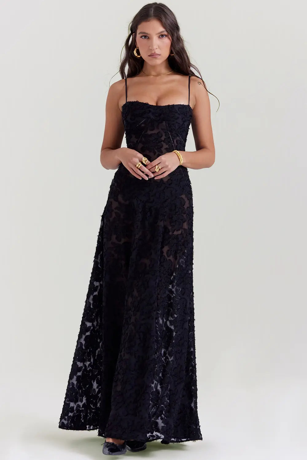 Open Back Summer Maxi Dress with Adjustable Straps