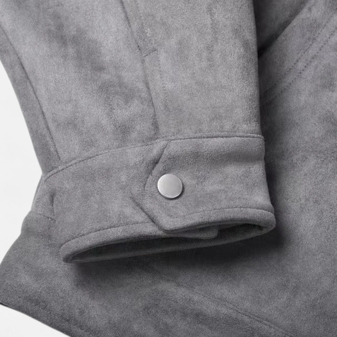 Men’s Refined Street-Inspired Loose-Fit Suede Jacket