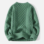 Women'S Slight-Stretch Knitted Cabled Sweater