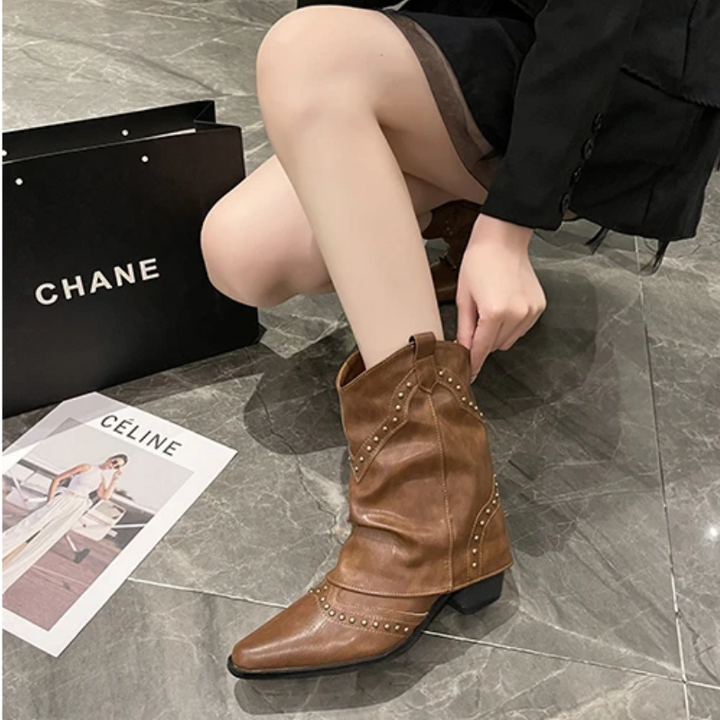Studded Western Style Boots