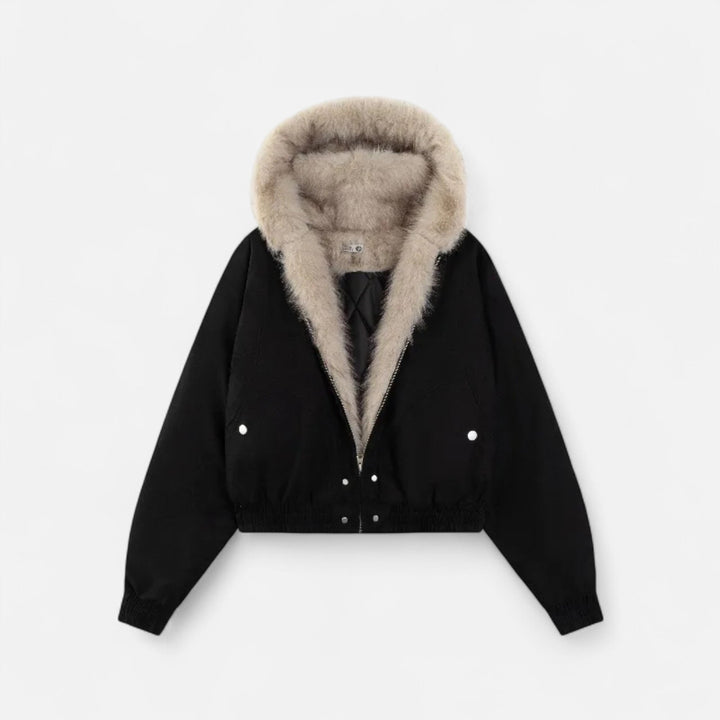 Women’s Contemporary Heritage Winter Hooded Coat with Sumptuous Fur Collar