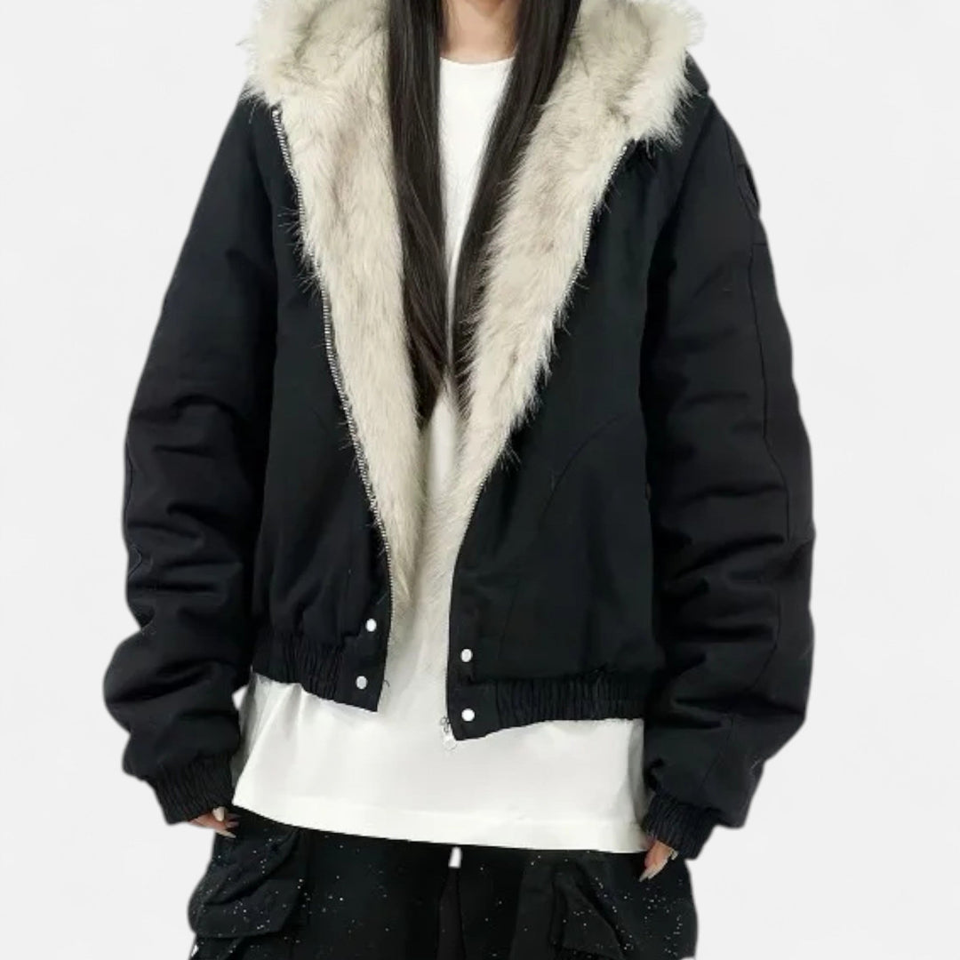 Women’s Contemporary Heritage Winter Hooded Coat with Sumptuous Fur Collar