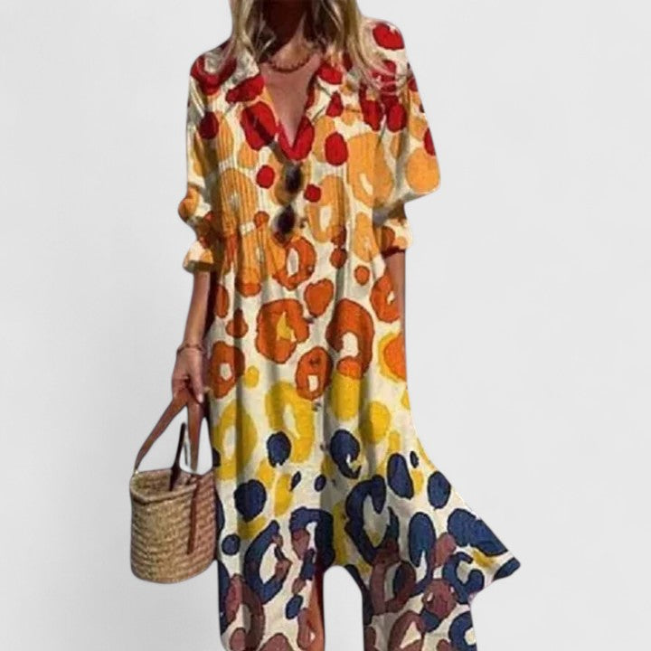 Relaxed Boho Maxi Dress with Flowing Shape