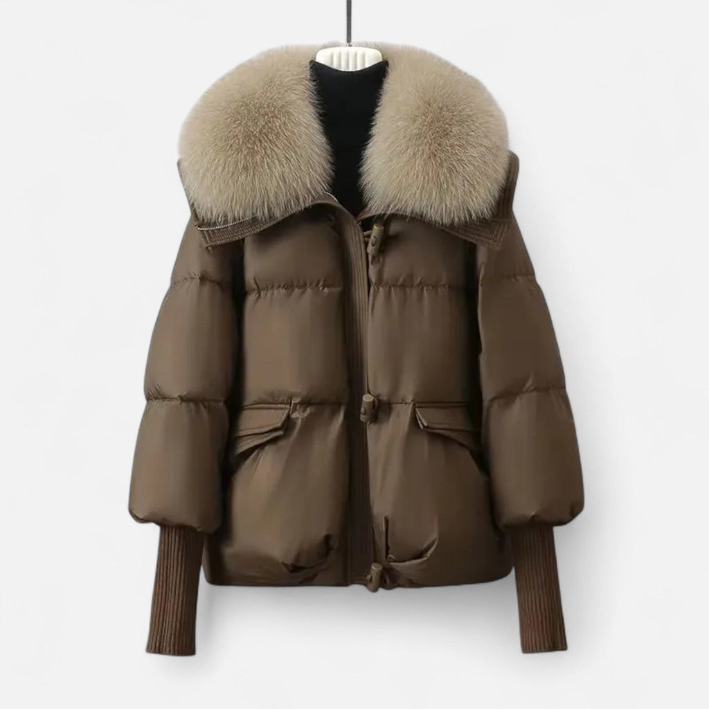 Women's Fur-Collar Down Cotton Jacket