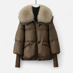 Women's Fur-Collar Down Cotton Jacket
