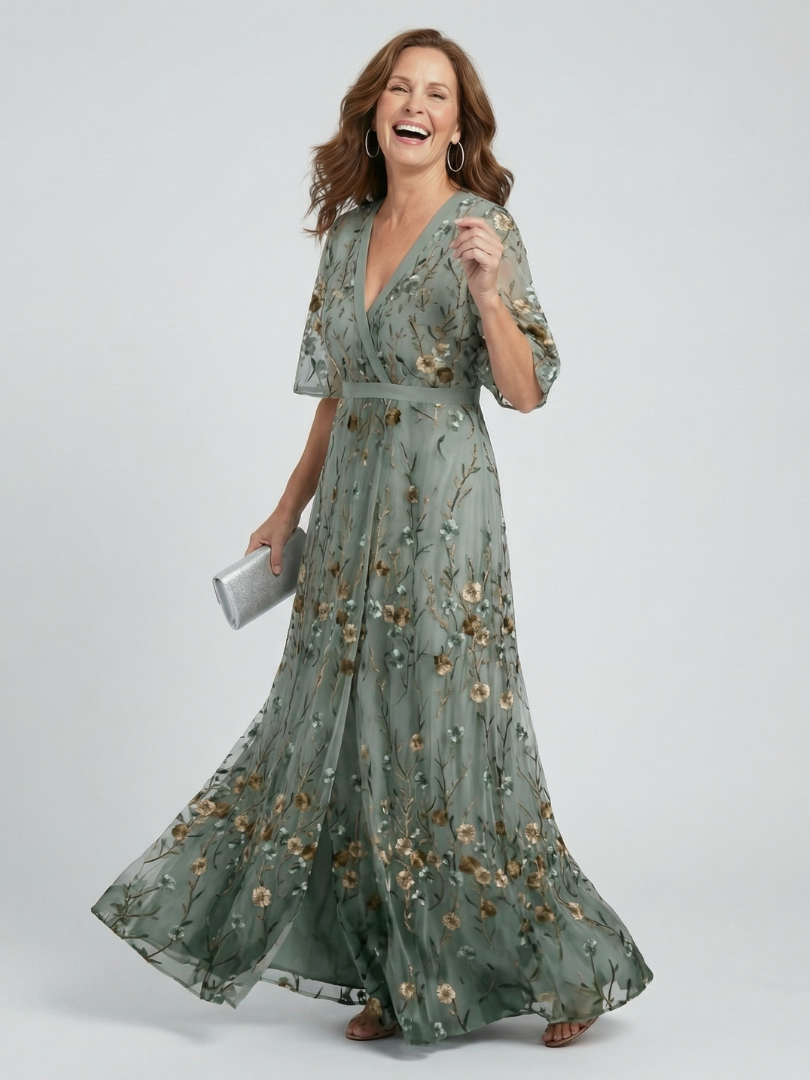Vestido largo fluido con tirantes y estampado floral