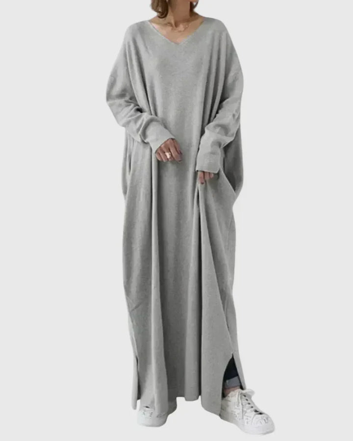 Sophisticated Draped Maxi Dress