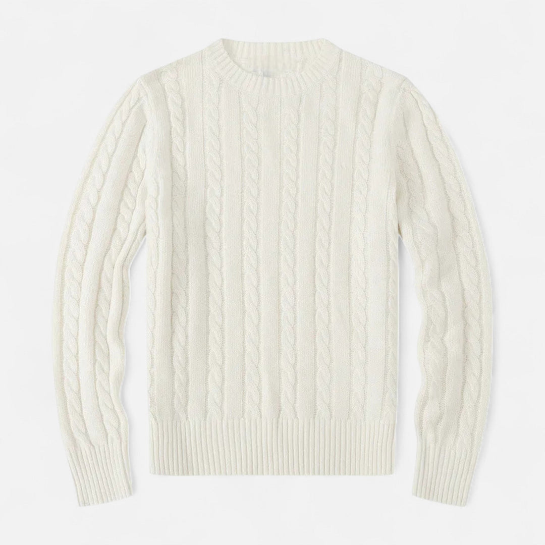 Men’s Timeless Winter Knit Outdoor Sweater with Round Neckline Style
