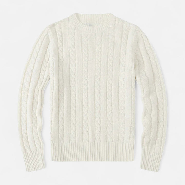 Men’s Timeless Winter Knit Outdoor Sweater with Round Neckline Style