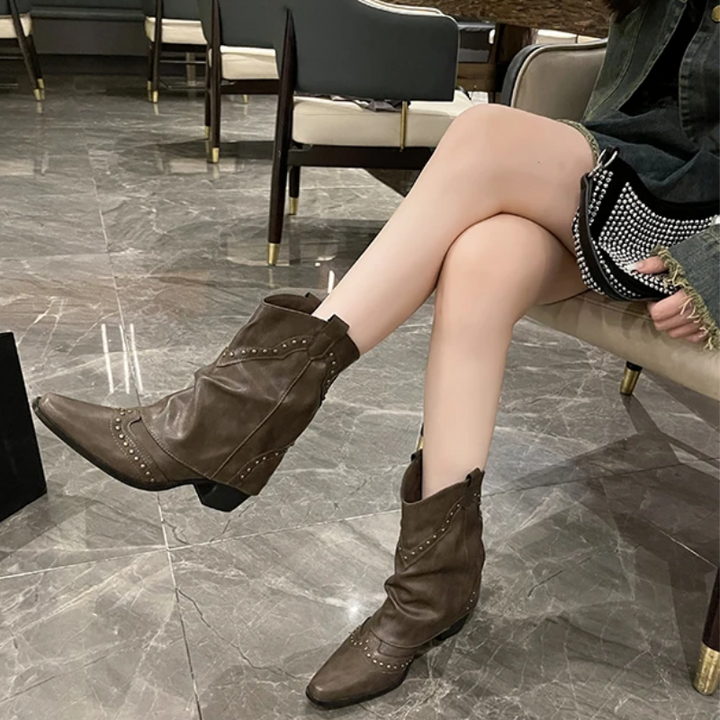 Studded Western Style Boots