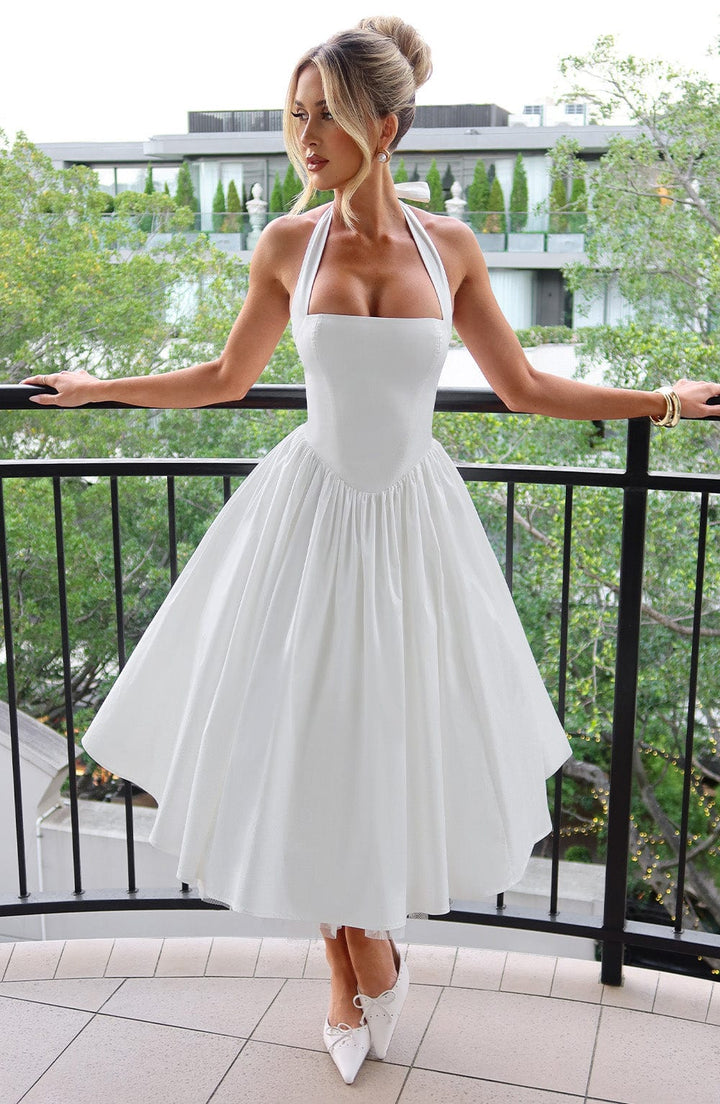 Women's Fashion-forward Halter Wedding Guest Dress