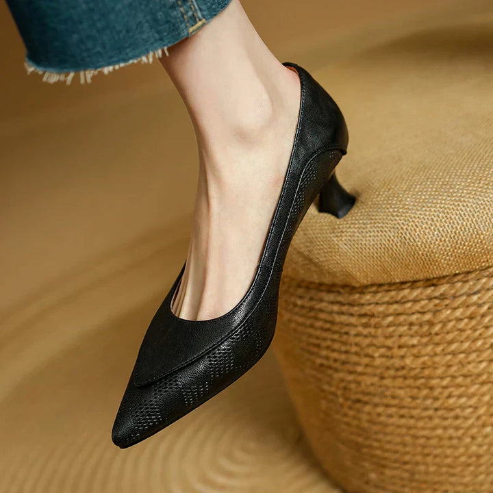 Décolleté con tacco kitten slip-on