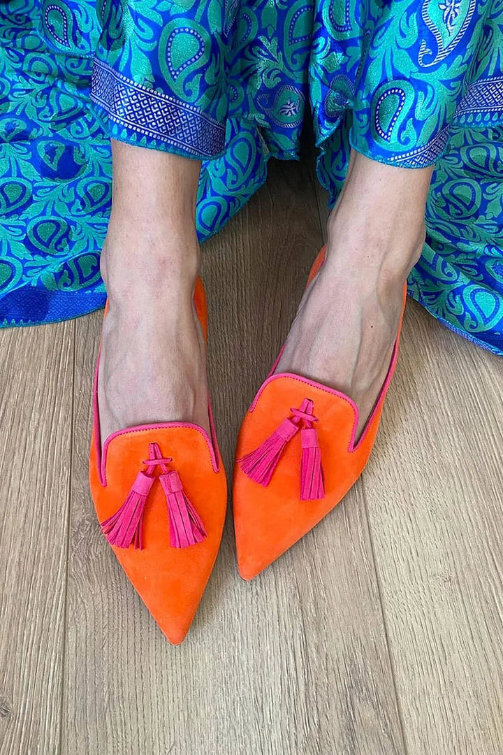Mocasines con borlas pulidas