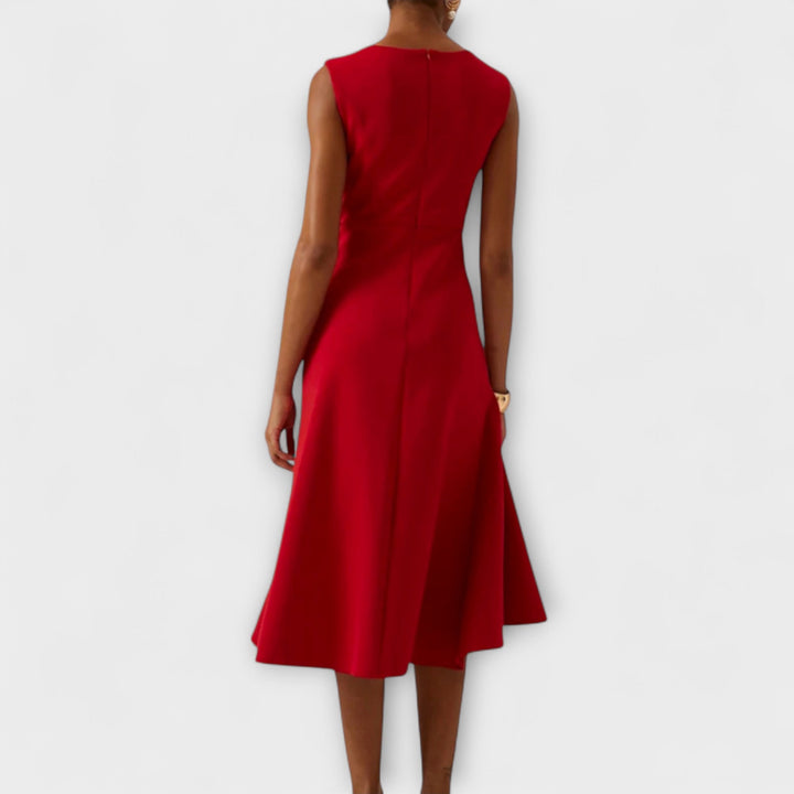 Modern Midi Dress with Tailored Finish