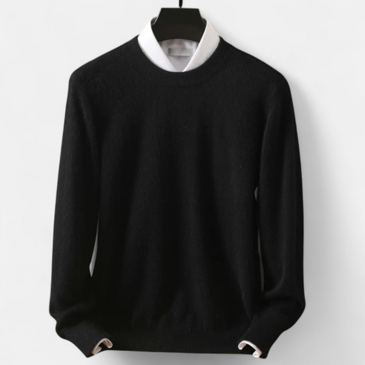 Men’s Refined Style Heritage Knit Long-Sleeve Crewneck Sweater