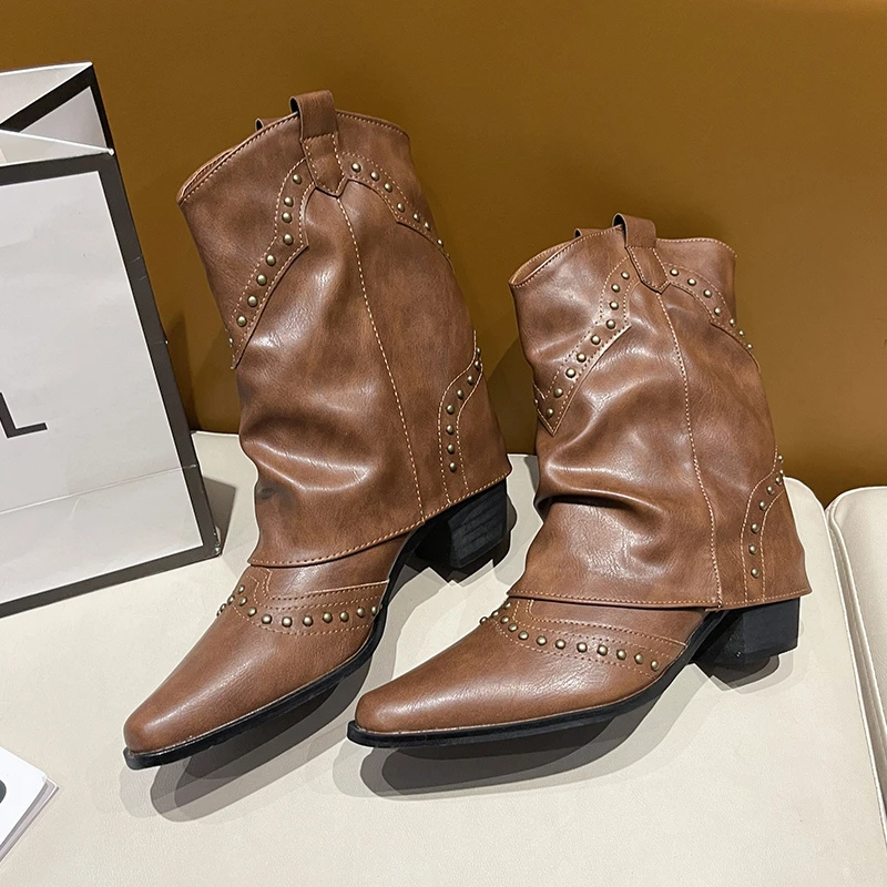 Studded Western Style Boots