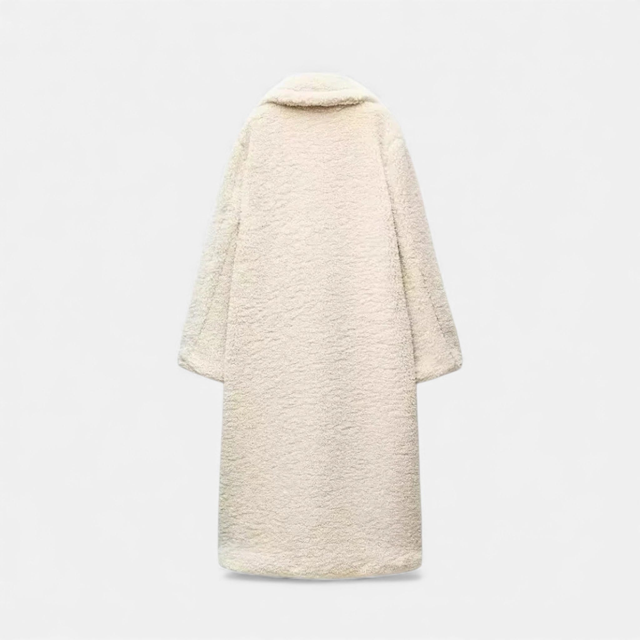 Women’s Long Double-Breasted Teddy Coat