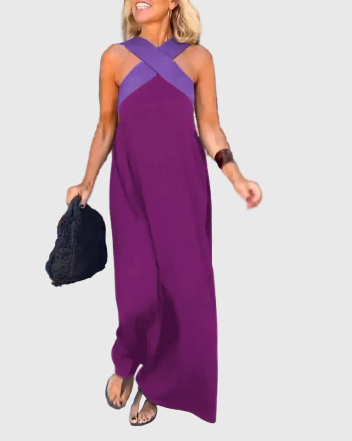Vestido maxi fluido de noche